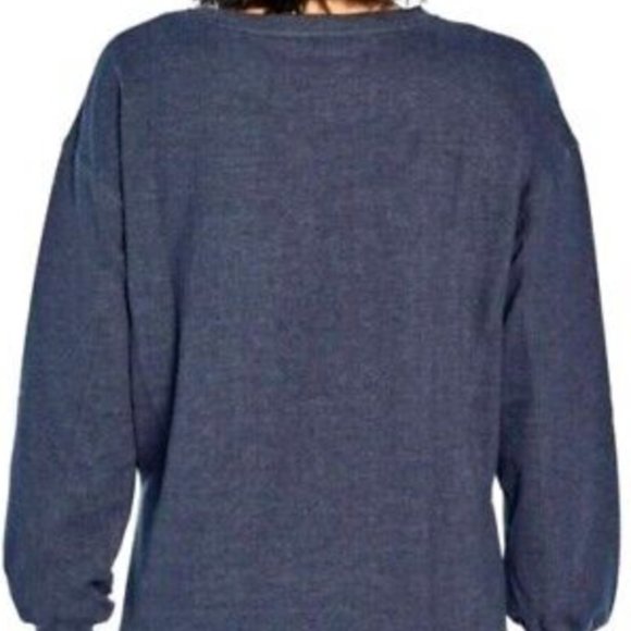 NWT Wildfox SOCIAL Womens Sweatshirt NAVY XS - Picture 3 of 3